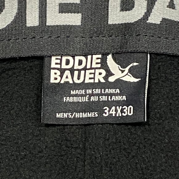 Eddie Bauer Fleece Lined Tech Pants Mens 34 x 30" Gray Water Repellent Insulated - Picture 8 of 15